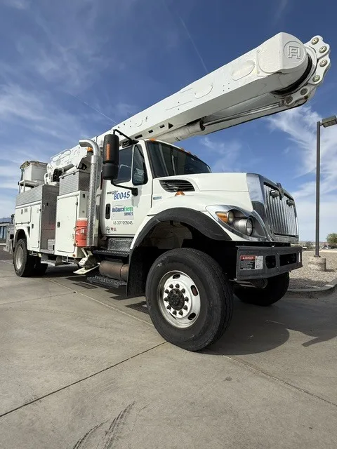 Heavy equipment and bucket truck serviced by Modern Diesel Solutions in Lake Havasu City