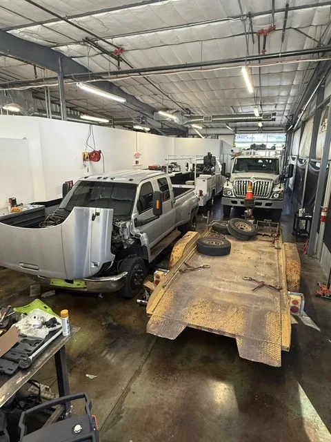 Ford Powerstroke diesel service truck at Modern Diesel Solutions in Lake Havasu City